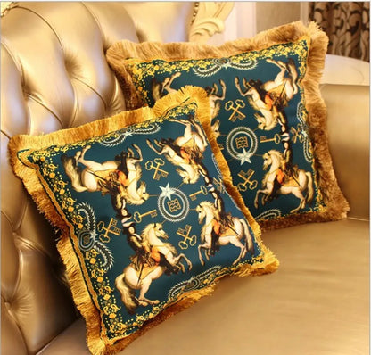 gold velvet cushions Luxury car pillow Decorative cushion, decorative pillow, silver cushions European cushion cover office