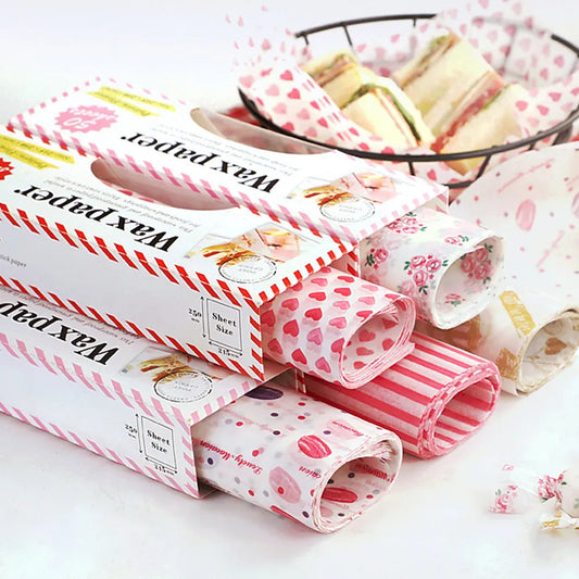 10/50PCS Food Wax Paper Food Grade Grease Paper Cake Wrappers Wrapping Paper For Bread Candy Fries Oilpaper Kitchen Baking Tools