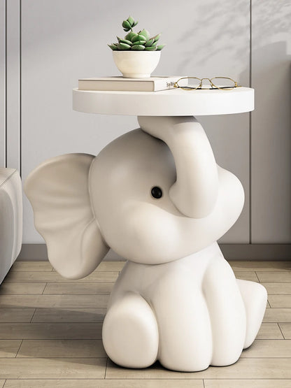 Home Decor Interior Figurines Creative Elephant Statue Side Table Living Room Home Ornaments Coffee Tables Bedside Storage Rack
