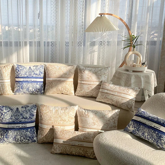 INS Retro Nordic Luxury Cushion Pillow Cover Classic Jungle Print Pillowcase Sofa Cushion Living Room Decorate Christmas Gifts