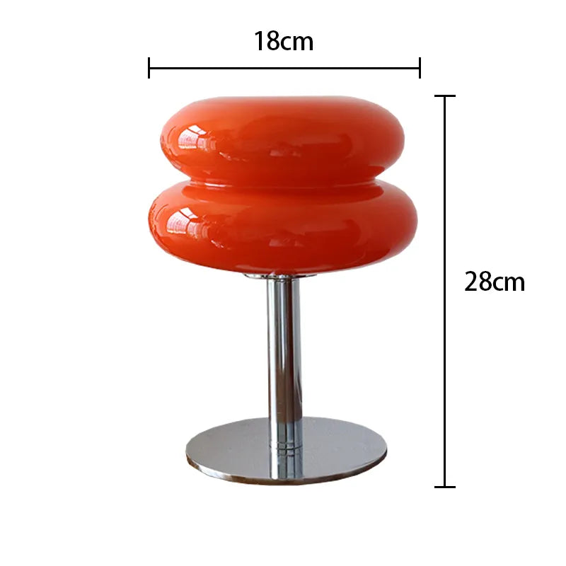 Macaron Glass Table Lamp Trichromatic Dimming Living Room Atmosphere Lamps Eye Protection Night Light Girl Bedroom Bedside Decor