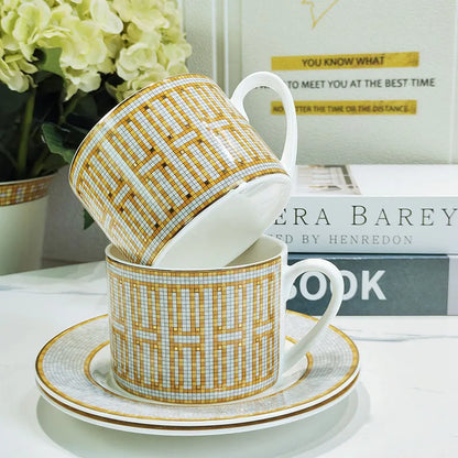 Mosaic Gold Elegance Tea Set with gift box