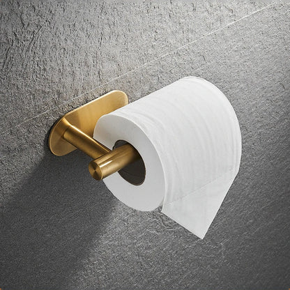 Gold Chrome Elegance: Toilet Essentials Set