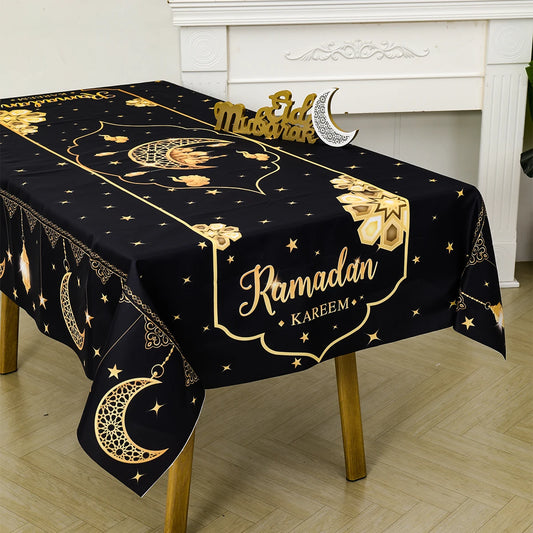 Eid Mubarak Tablecloths Ramadan Decoration for Home 2024 Islamic Muslim Party Decor Ramadan Tableware Eid Al Adha Gifts Supplies