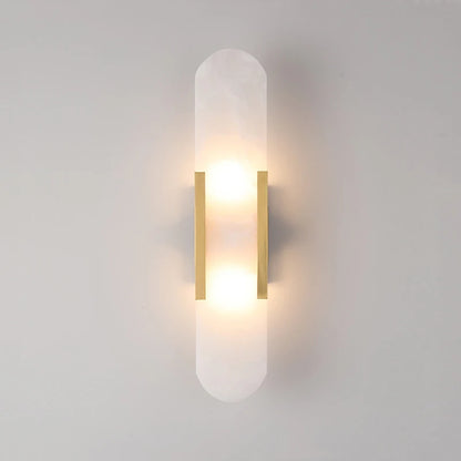 Natural Marble Wall Lamp Living Room Bedroom Bedside Decoration Wall Light Golden Hotel Aisle Staircase Sconce G4 Socket
