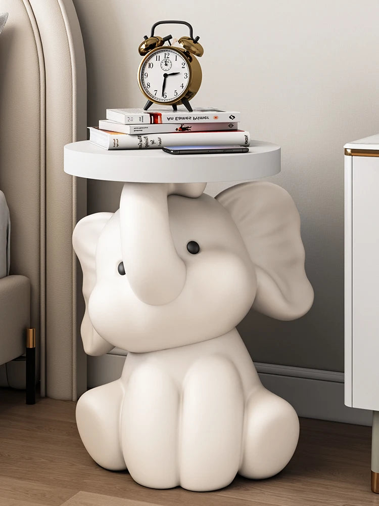 Home Decor Interior Figurines Creative Elephant Statue Side Table Living Room Home Ornaments Coffee Tables Bedside Storage Rack