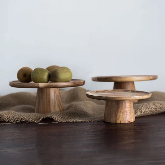 Elevate Elegance Wooden Cake Stand