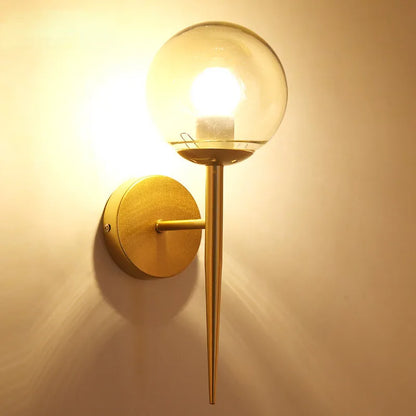 Pull Chain Nordic Modern Wall Lamp Sconce Beside Bedroom Bathroom Mirror Stair Light Glass Ball Wandlamp Luminaira Lighting